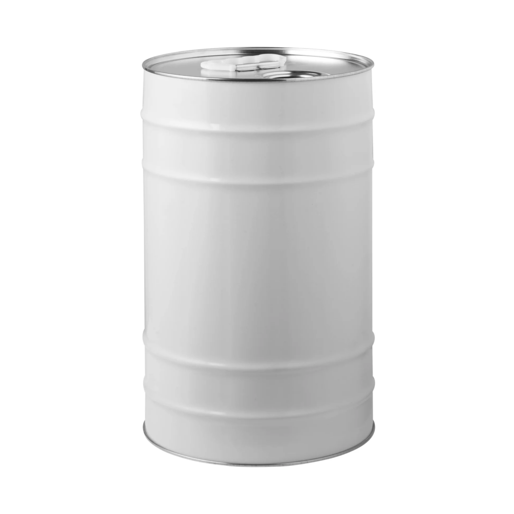 Metal White Drum 25 Litres